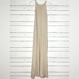Bluivy Beige Knit Maxi Dress